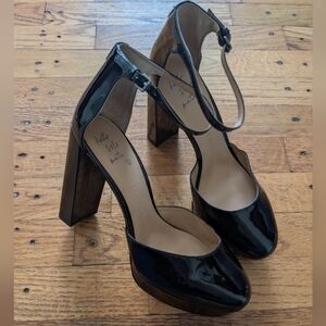 Banana Republic Black Patent Leather Platform Heels